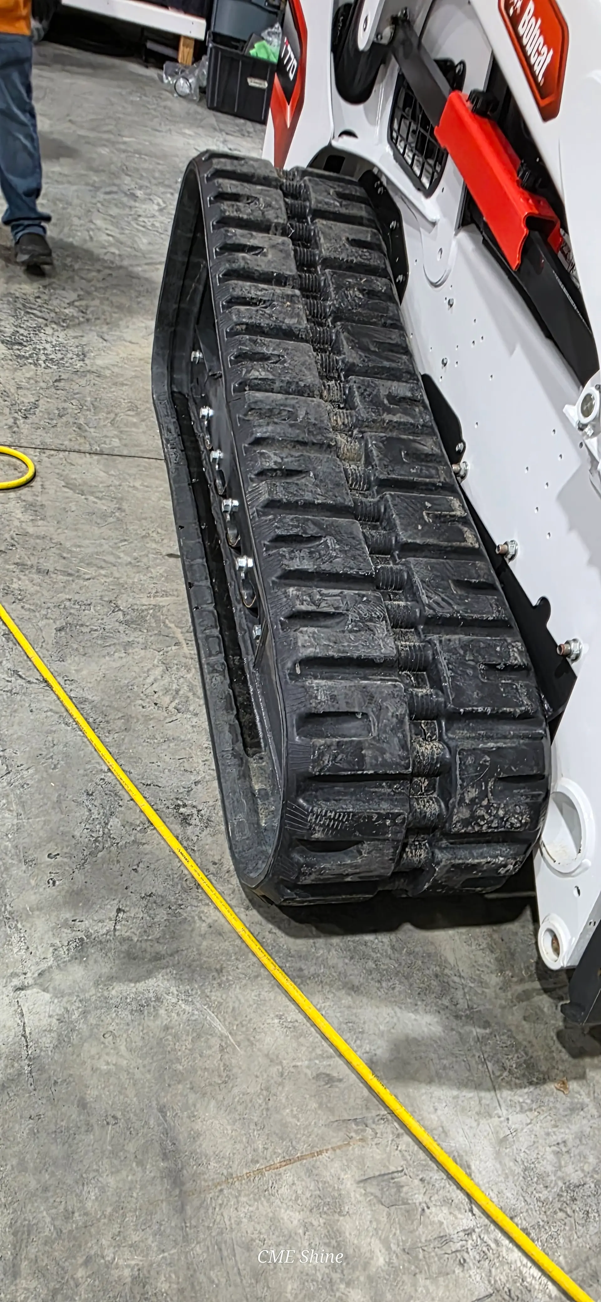 Heavy equipment protected with an industrial coating