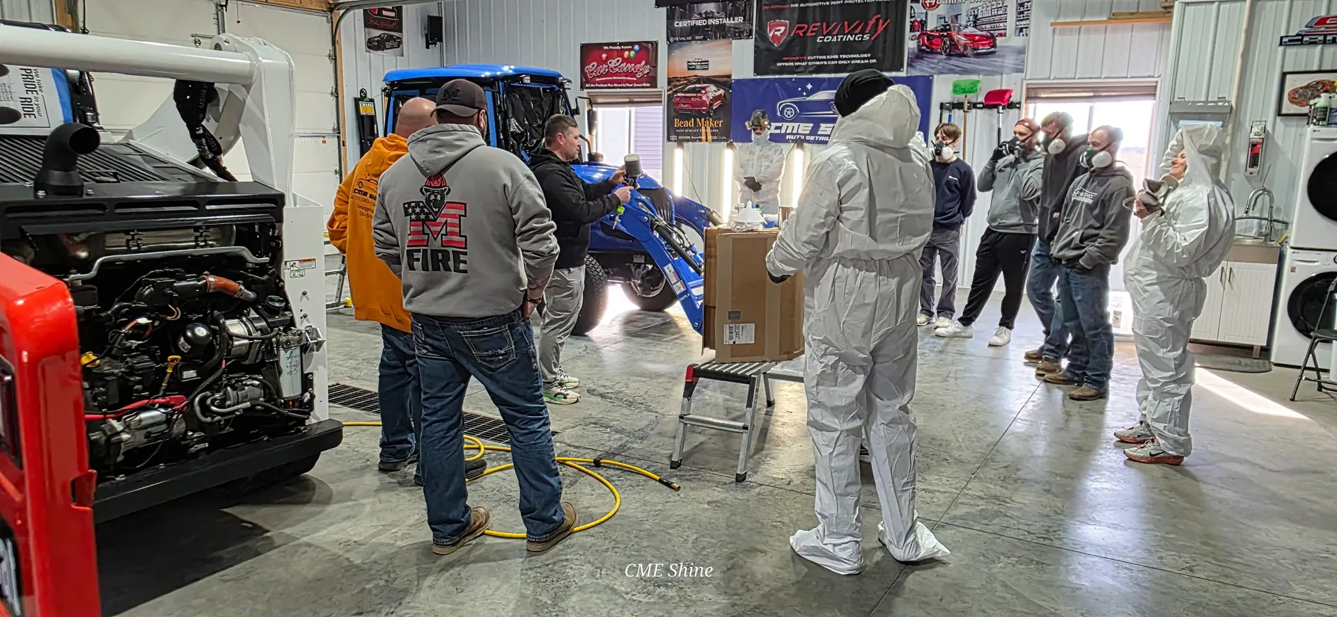 Spray application of an industrial ceramic coating system