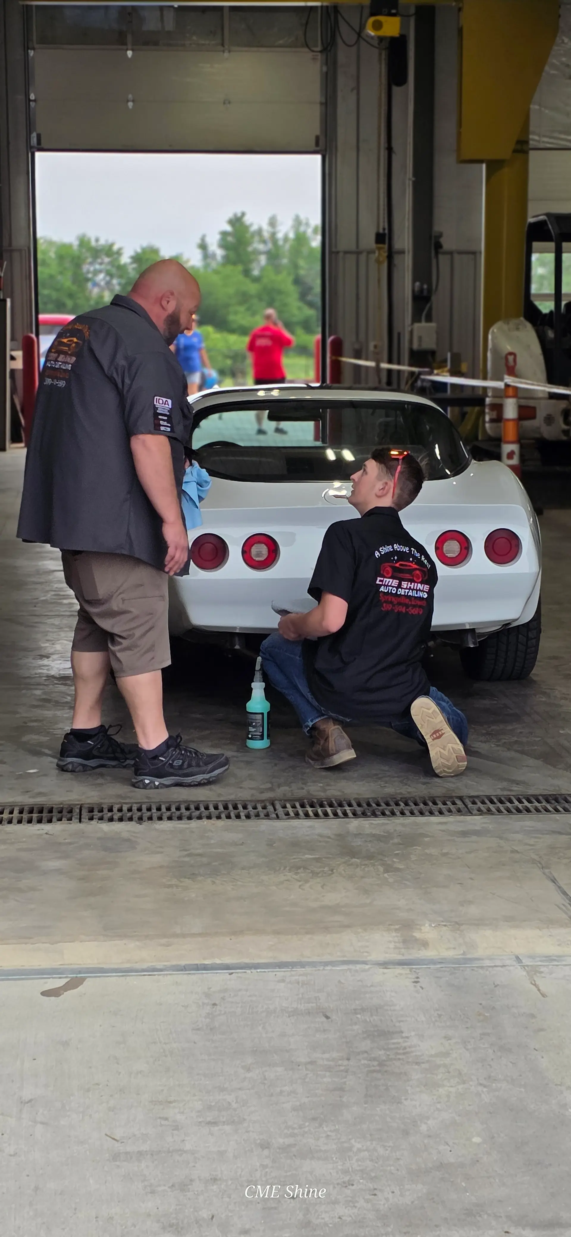CME Shine booth at an Eastern Iowa car show