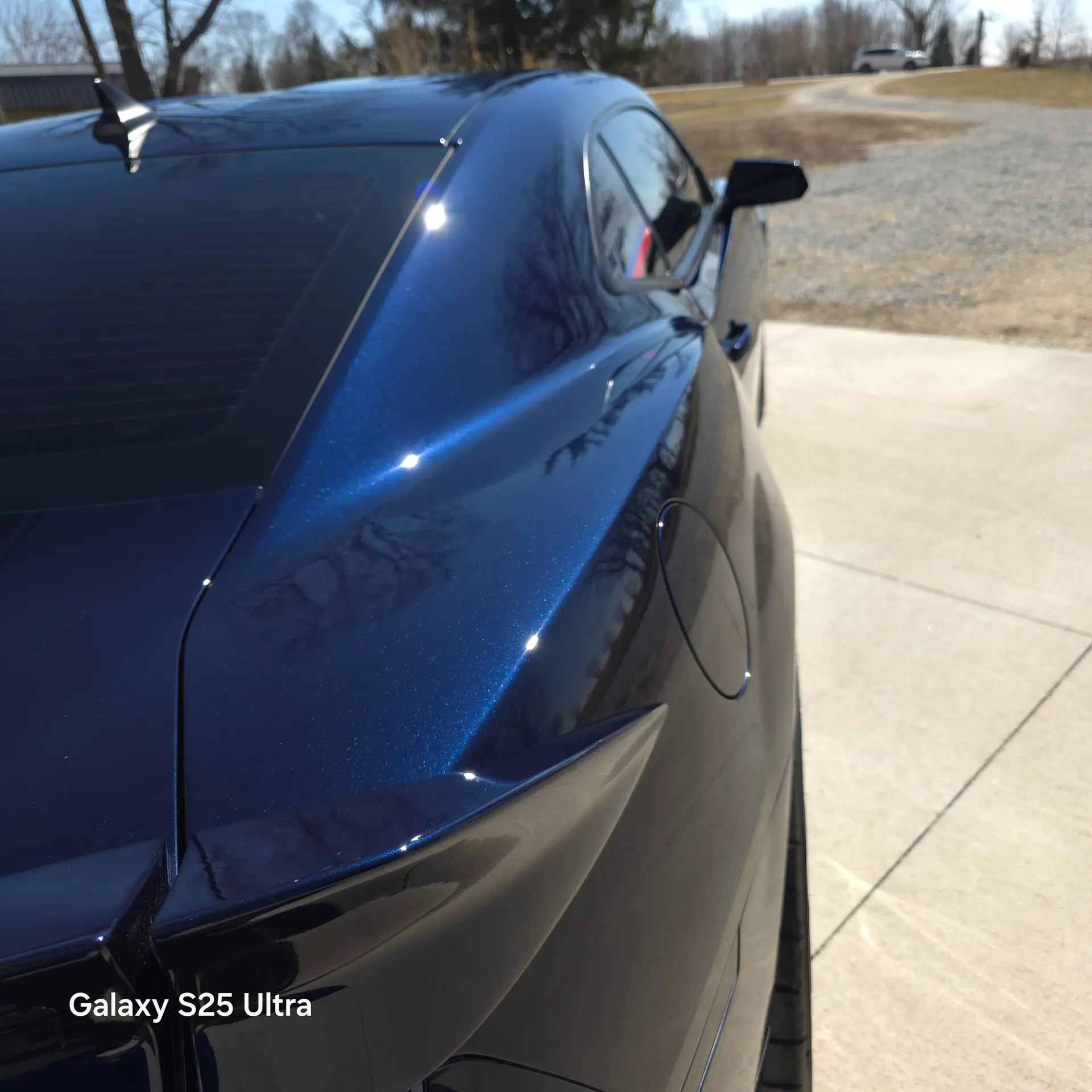 Water sheeting off a ceramic coated surface
