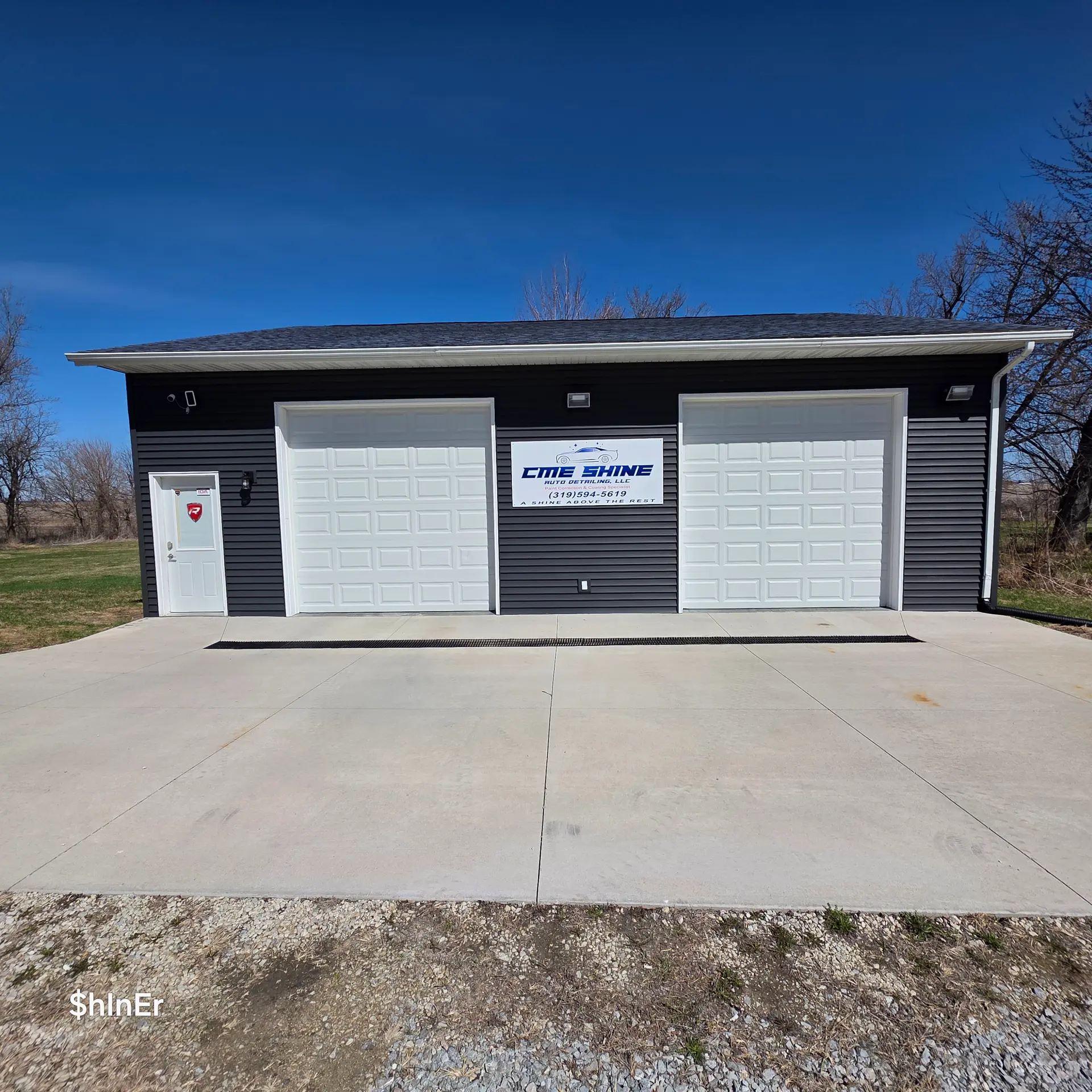 Exterior of the CME Shine shop at 345 Dubuque Rd, Springville, Iowa